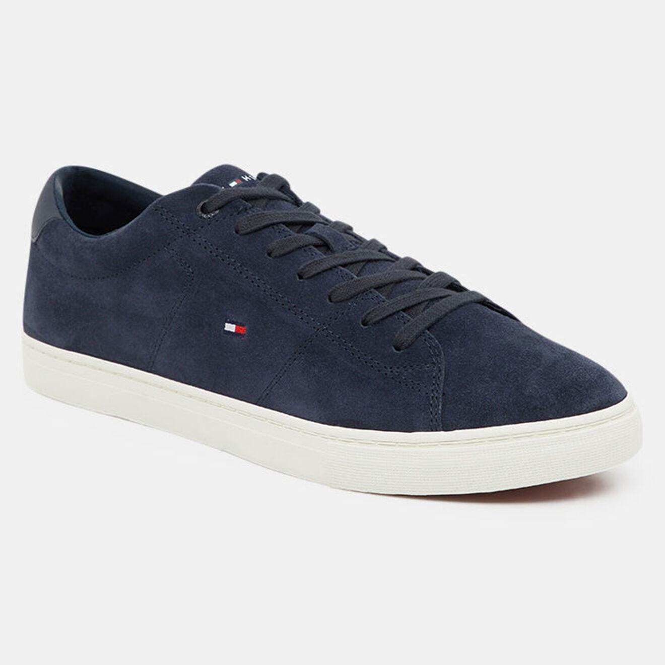 Tommy Hilfiger Baskets en Velours de Cuir Vulc bleu marine