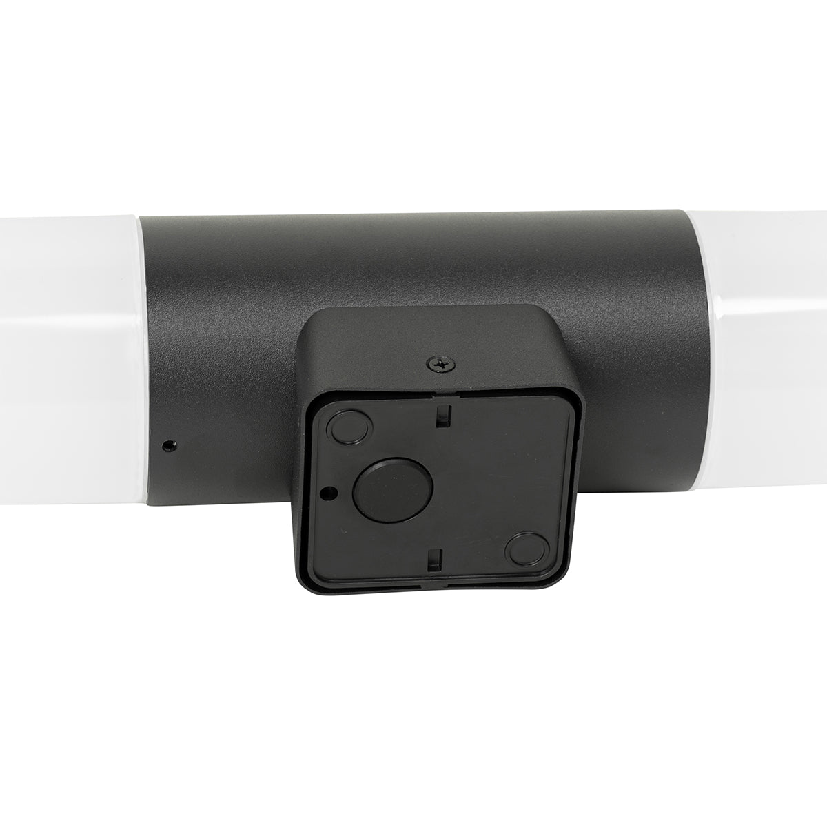 QAZQA Buiten wandlamp zwart met opale kap 2-lichts IP44 - Odense