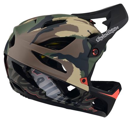 Casque Intégral Troy Lee Designs Stage Mips Signature Camo Vert