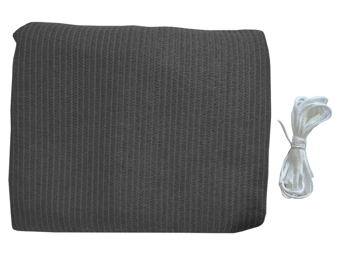 Parasol Voile de Soleil Polyéthylène Gris Foncé Carré 3x3