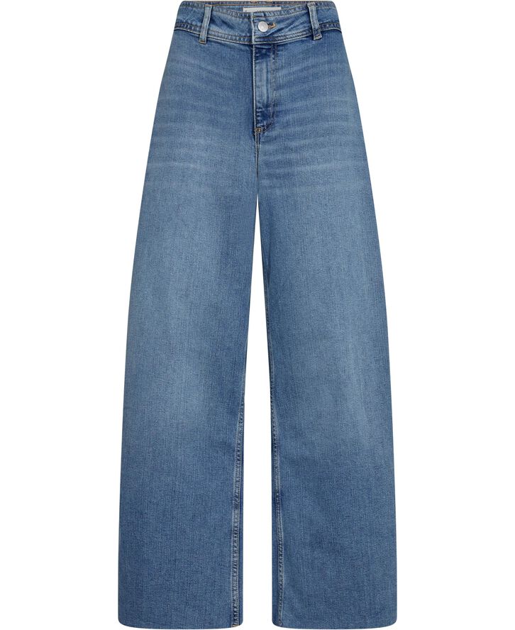 MANGO Catherin culotte high-rise jeans Open blue