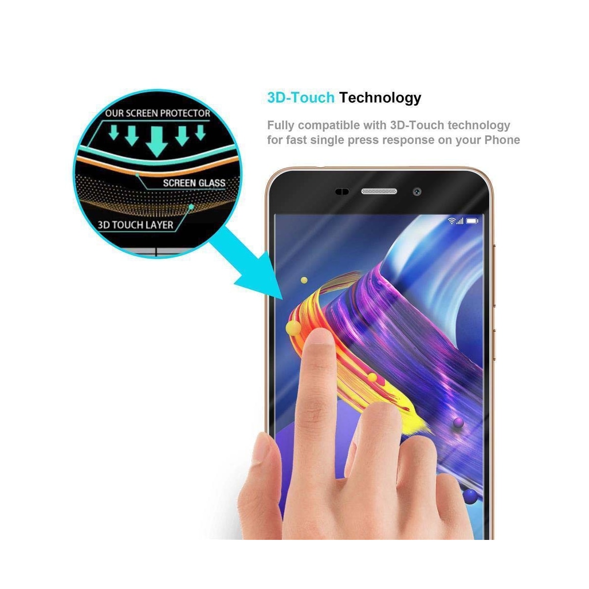 Honor 6C PRO Skjermbeskytter Skärmskydd (svart)