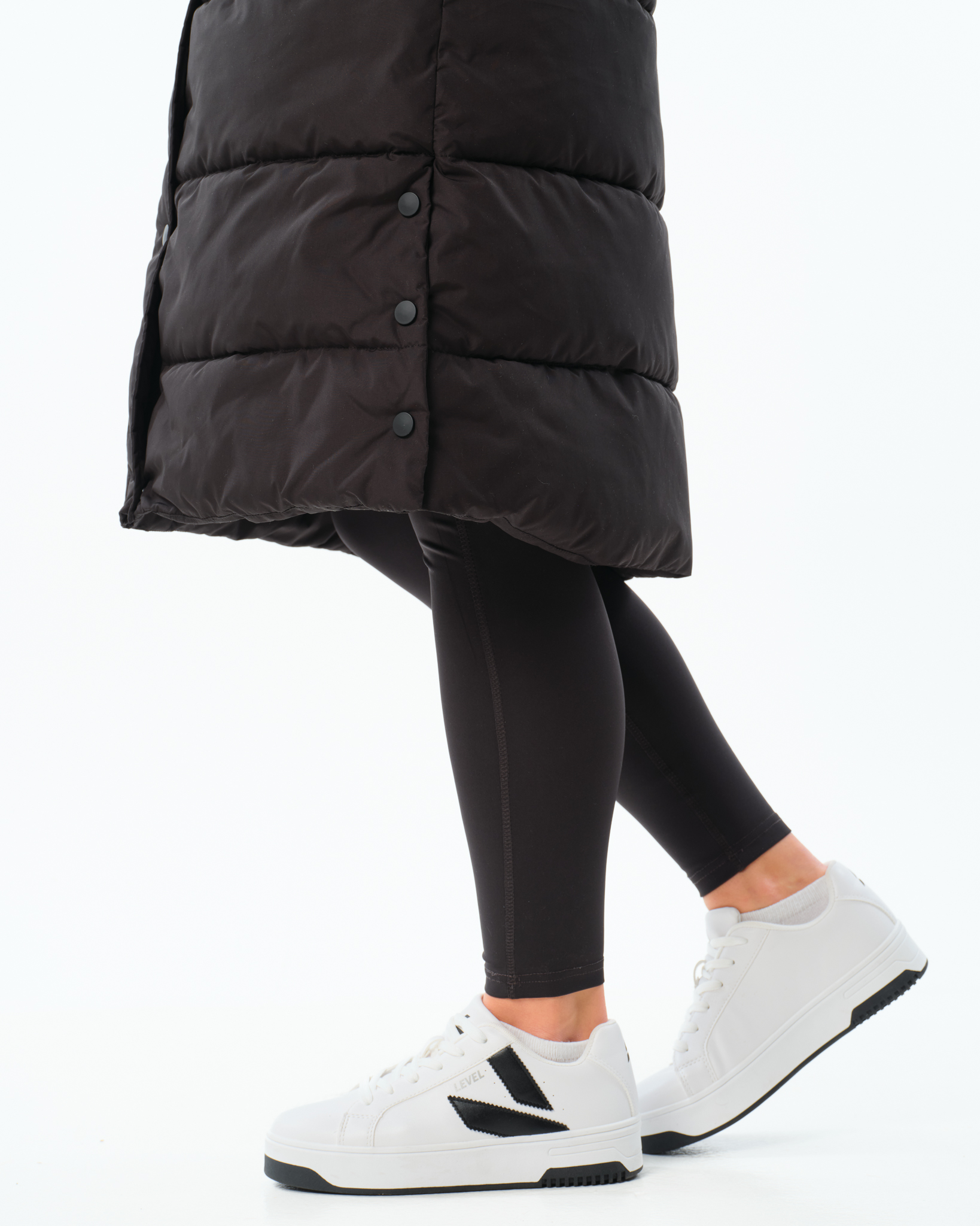LEVITY Matilda Long Puffer Vest Black