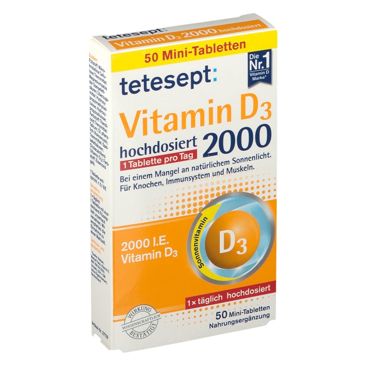 tetesept® Vitamin D3 2000 hochdosiert