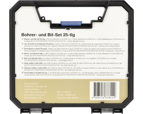 Boorset, 25 stuks.