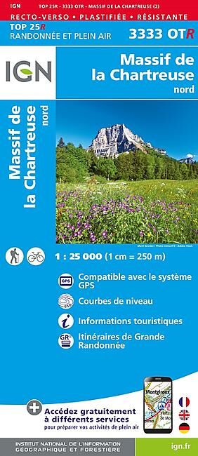 IGN - TOP25R 3333OTR CHARTREUSE NORD 1 25 000