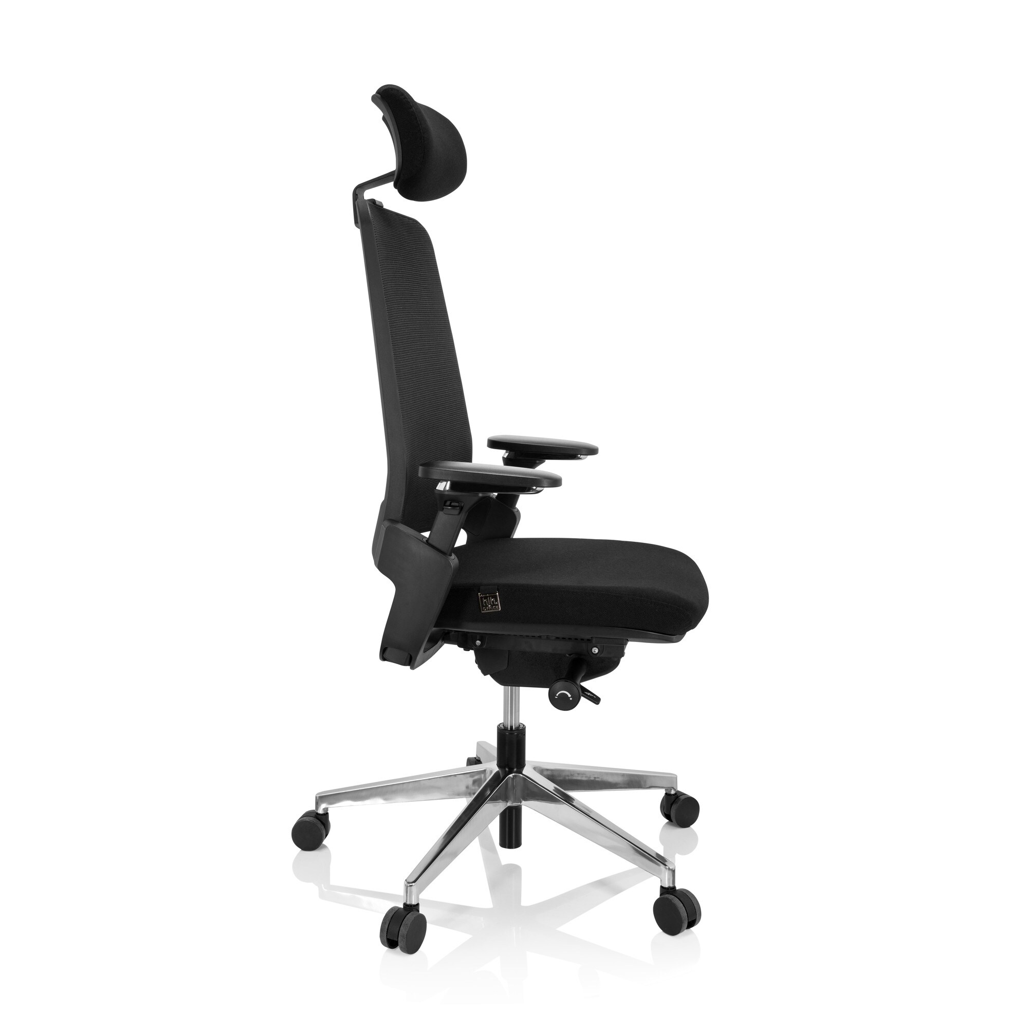 Profi Bürostuhl BRACIO Stoff/Netzstoff mit Armlehnen (höhenverstellbar) hjh OFFICE