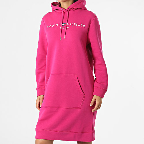 Robe Sweat Capuche Femme Regular 0061 Fuchsia