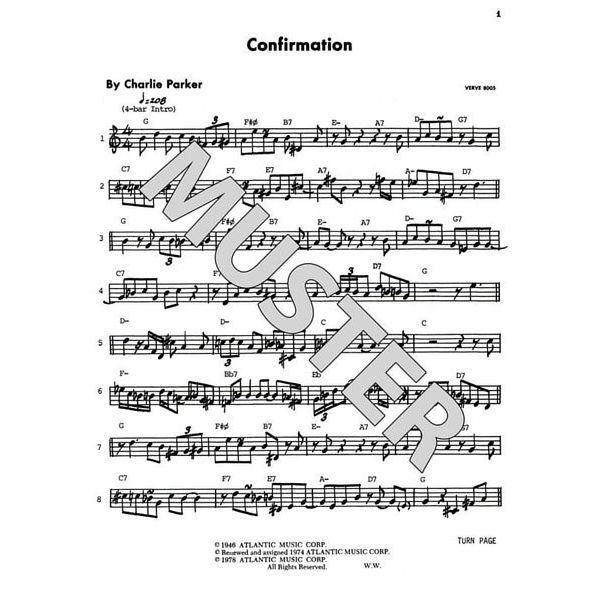 Atlantic Music Charlie Parker Omnibook Bb