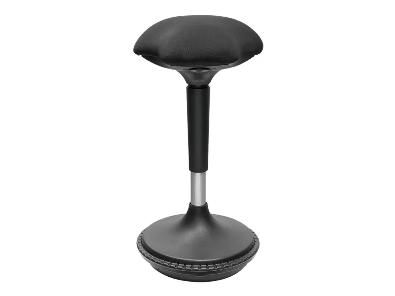 LogiLink EO0011, Polstret sæde, Sort, Stof, Metal, Sort, 24 cm
