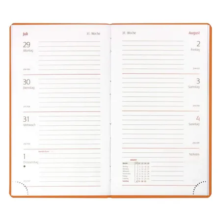 Idena Ladytimer FSC-Mix Unicolor orange 2021