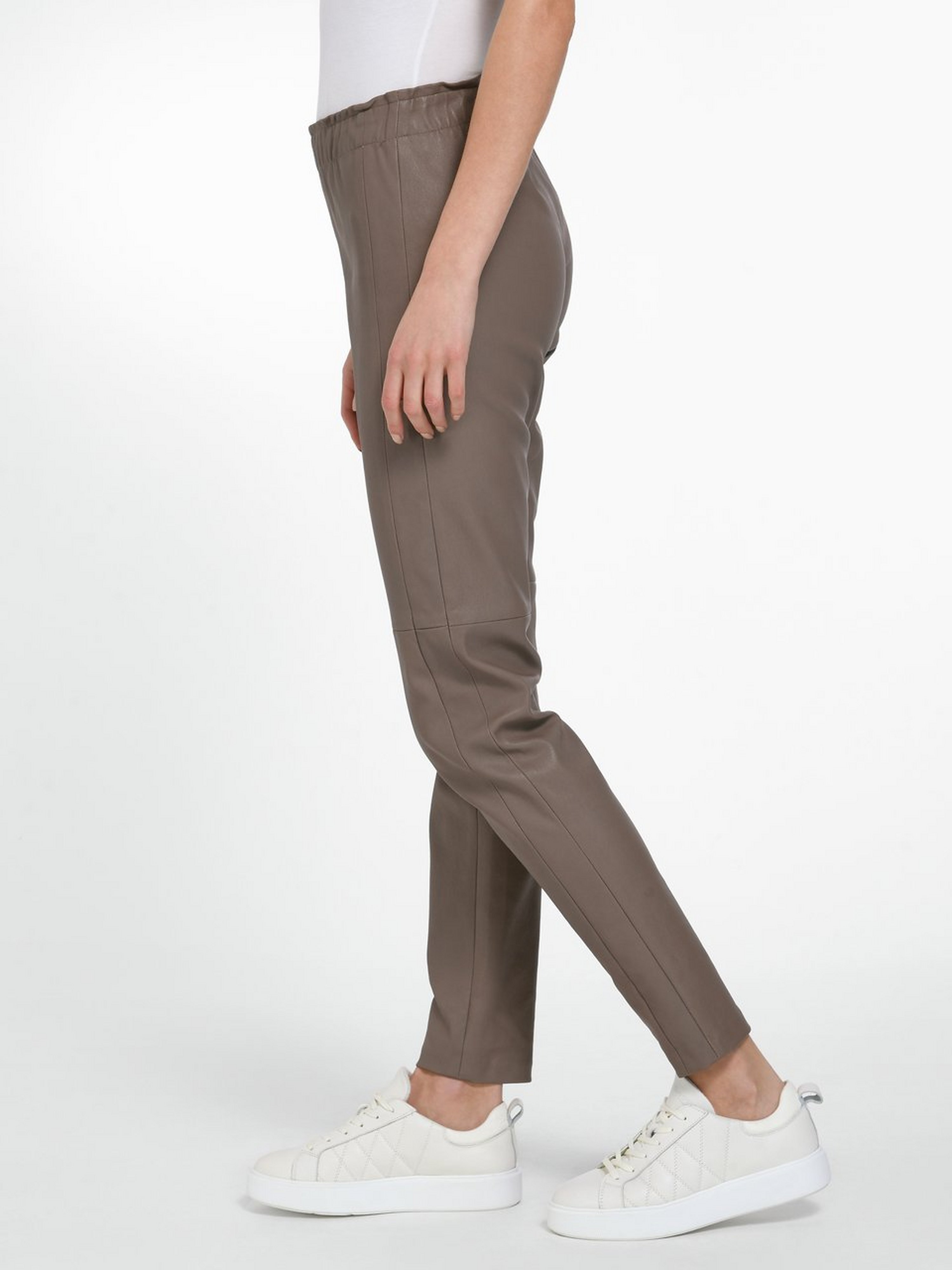 High Waist-Lederleggings