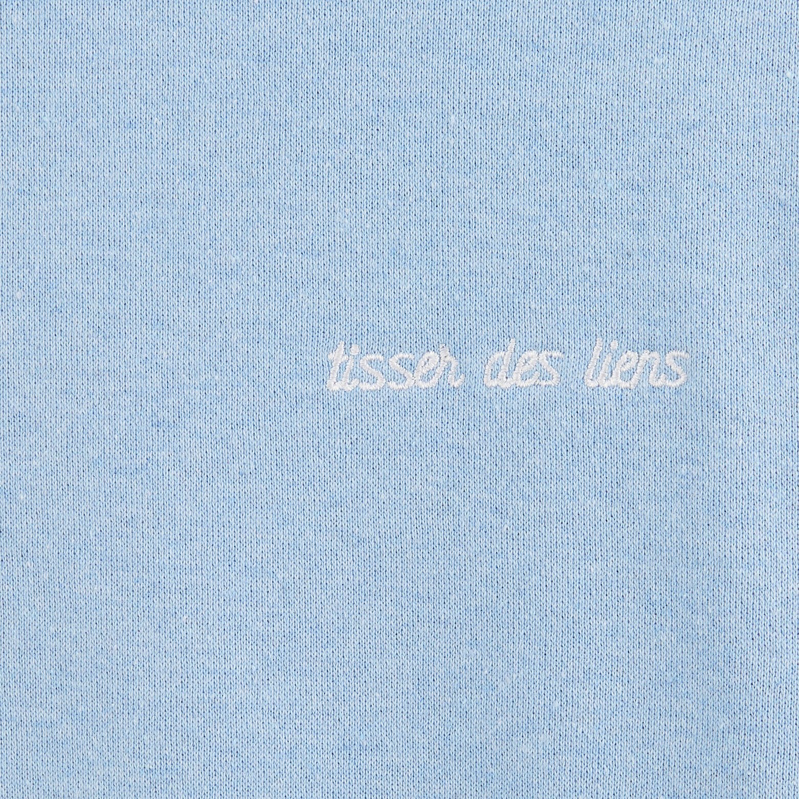 Sweat à col rond 100 % recyclé Bleu clair