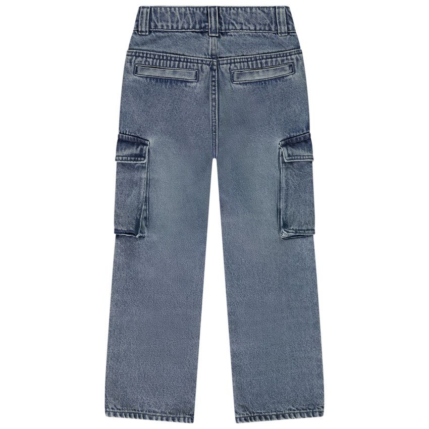 Jean cargo en denim pour garçon - Bleu