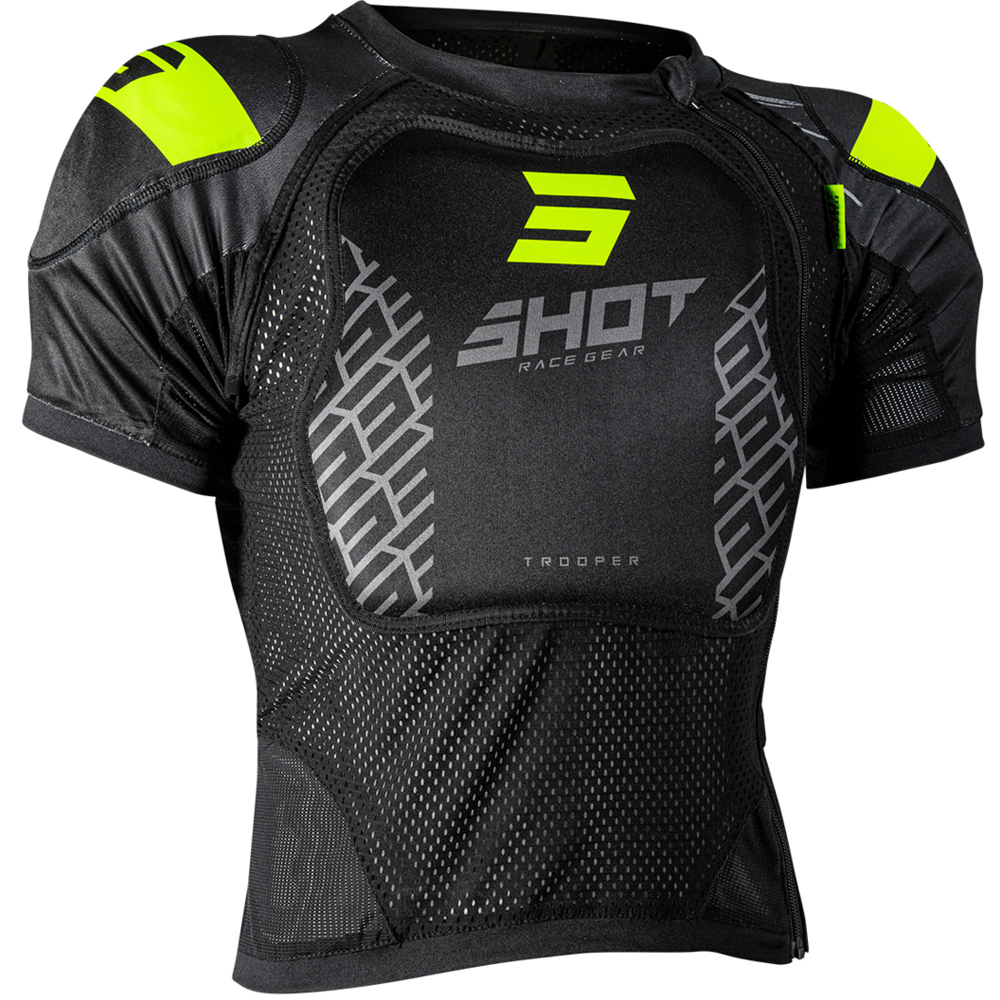 Shot - Gilet de protection enfant Trooper Kid Noir / Jaune fluo
