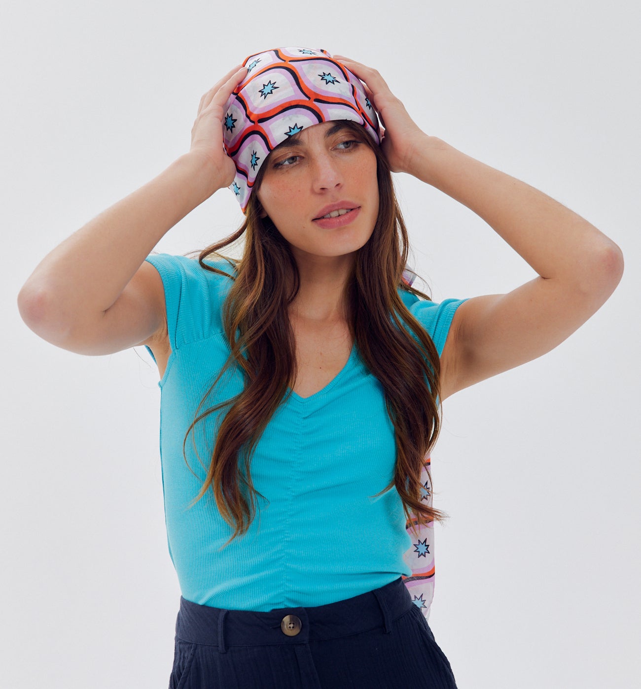 Top en jersey ctelé Femme - Turquoise