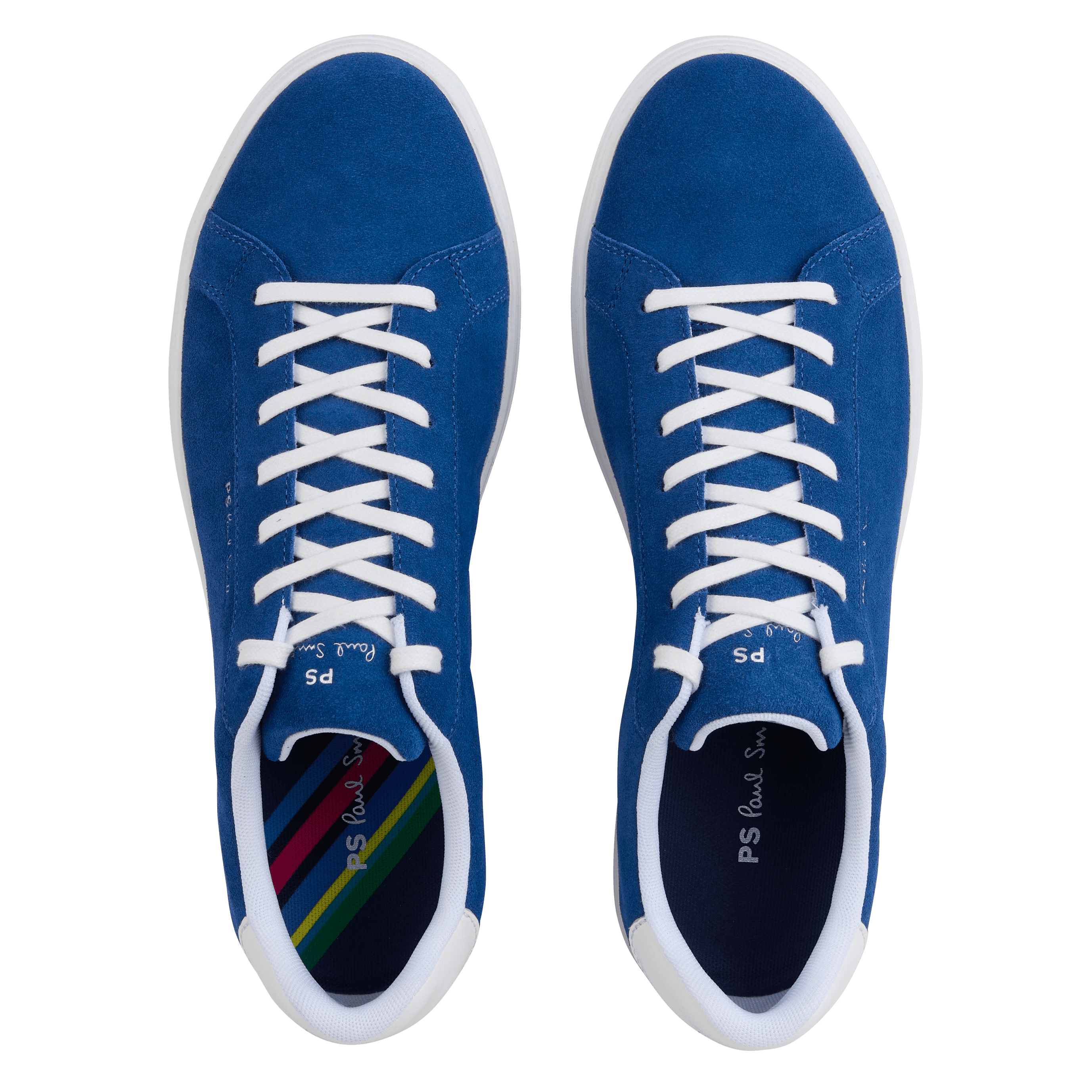 Baskets basses en cuir velours | Bleu