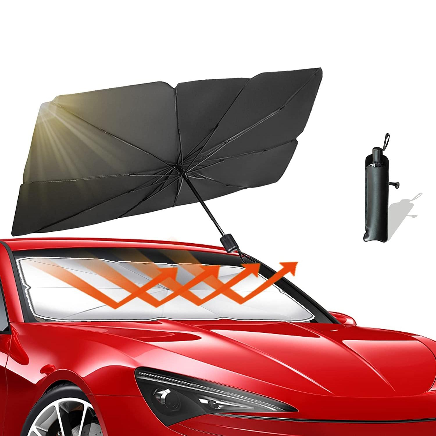 (133x76cm) Praktische Windschutzscheibe Sonnenblende Sonnenschirm für das Auto