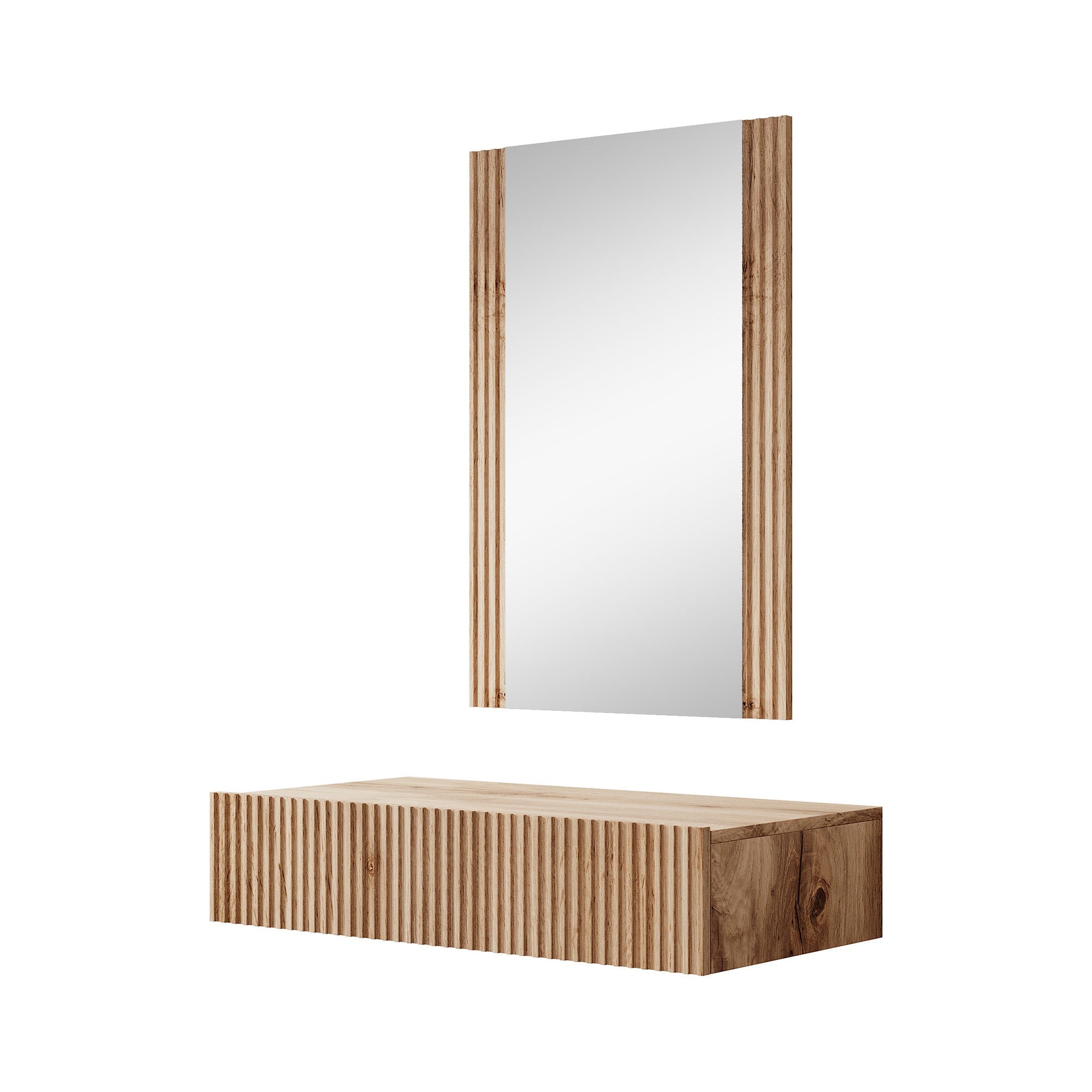 Meubella - Kaptafel Vintar - Eiken - 80 cm