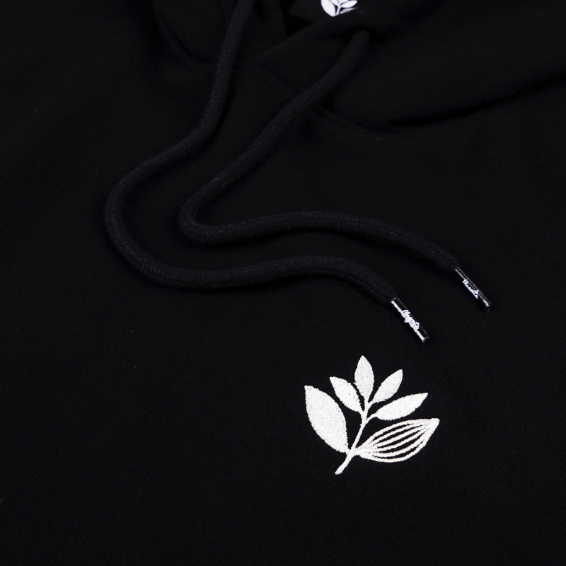 SWEAT À CAPUCHE EN CORDONNE PLANTES - NOIR