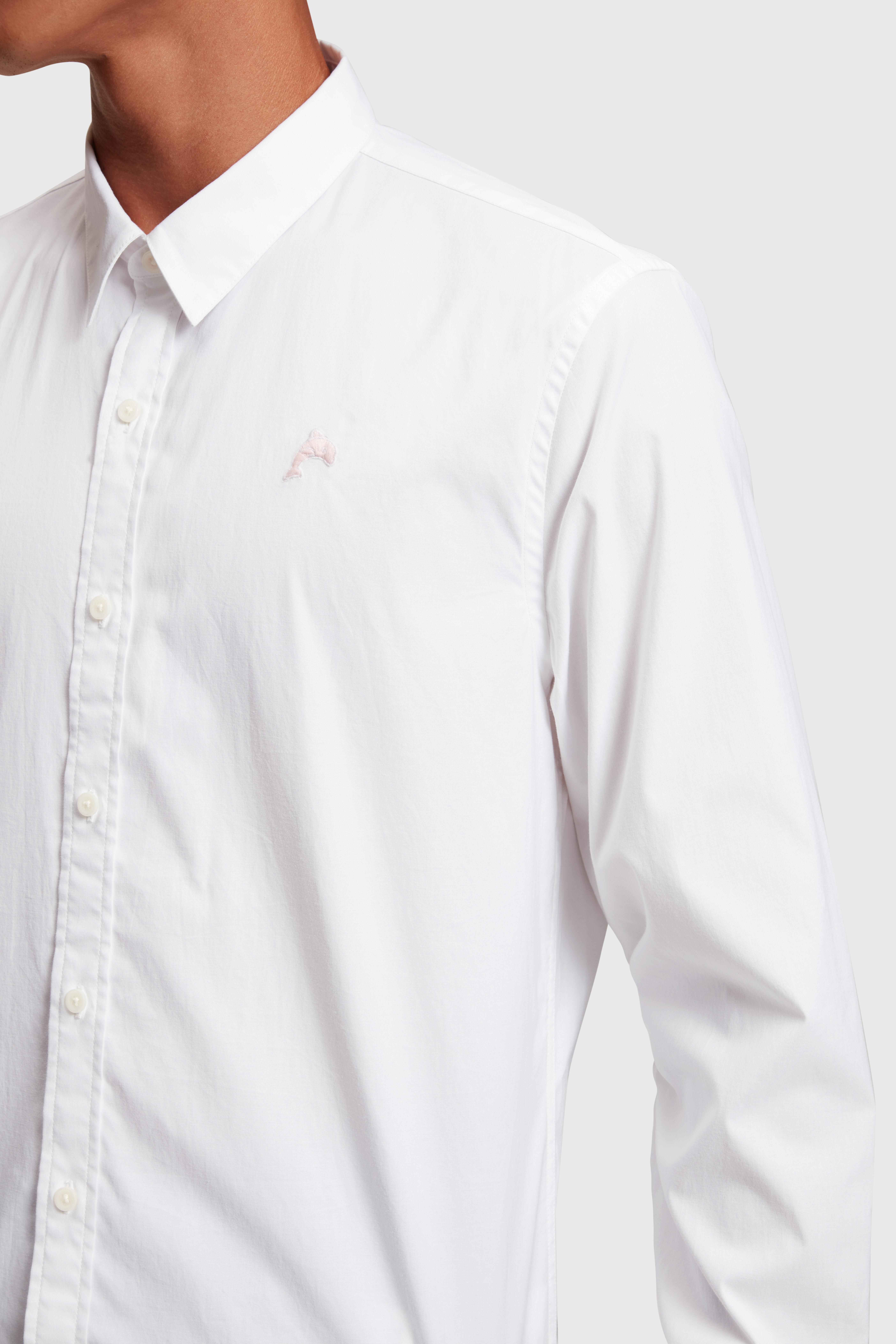 Chemise en popeline Slim Fit à badge dauphin