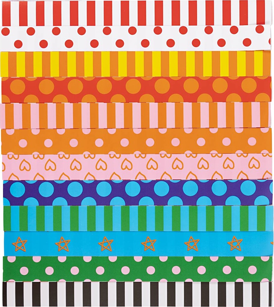 Guirlandestrimler Med Print - Mønstret - 160X15 MM - 2400 Stk