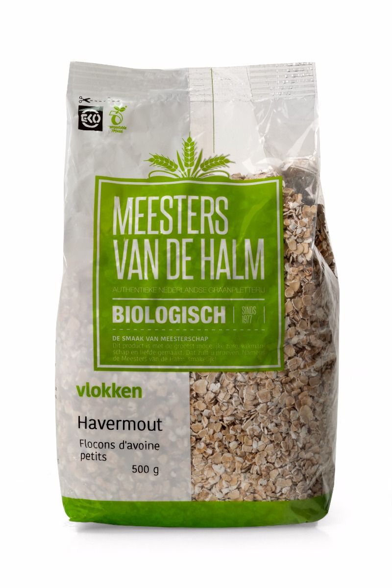 De Halm Havermout (bio) 500 gram
