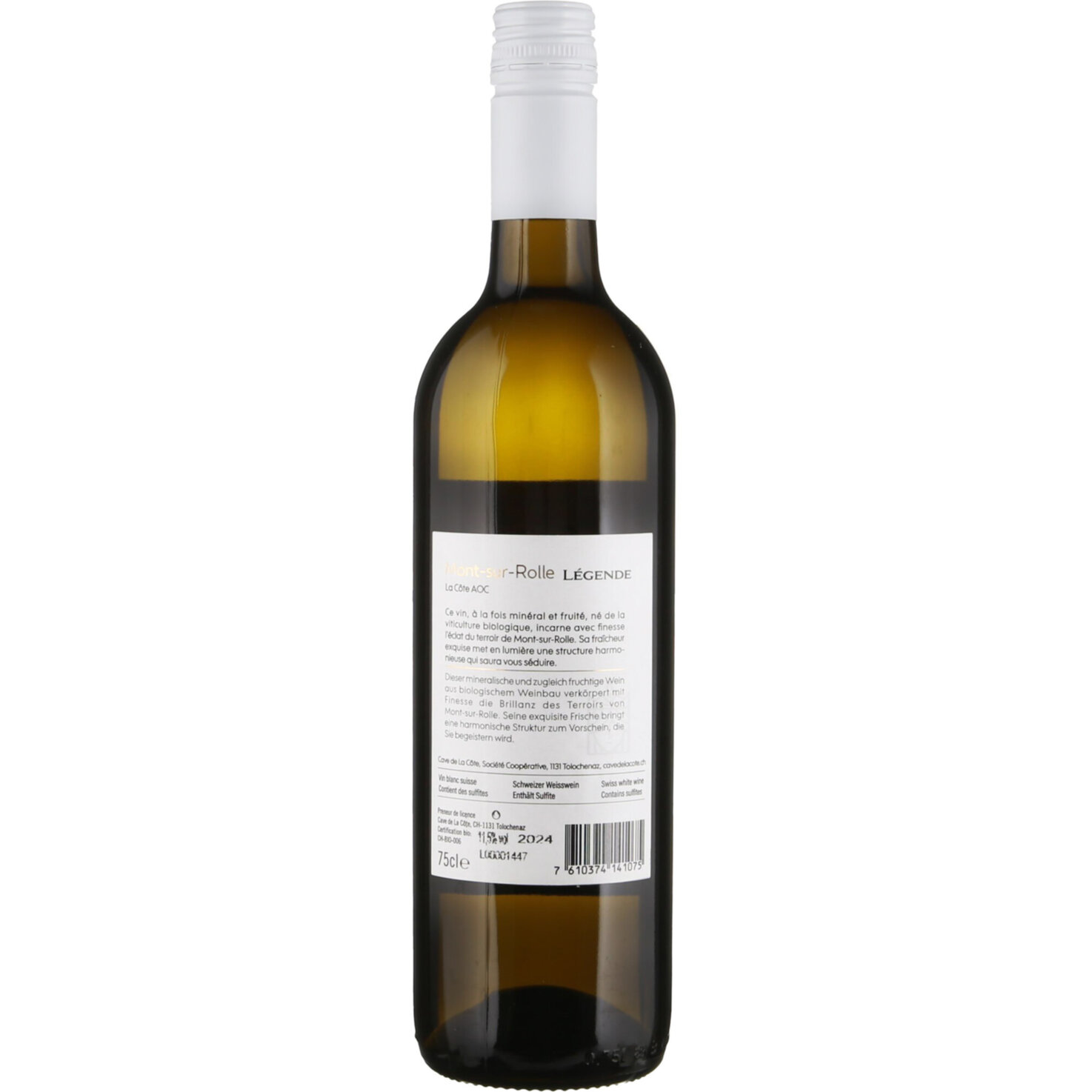 La Côte AOC Legende Mont-sur-Rolle -75cl