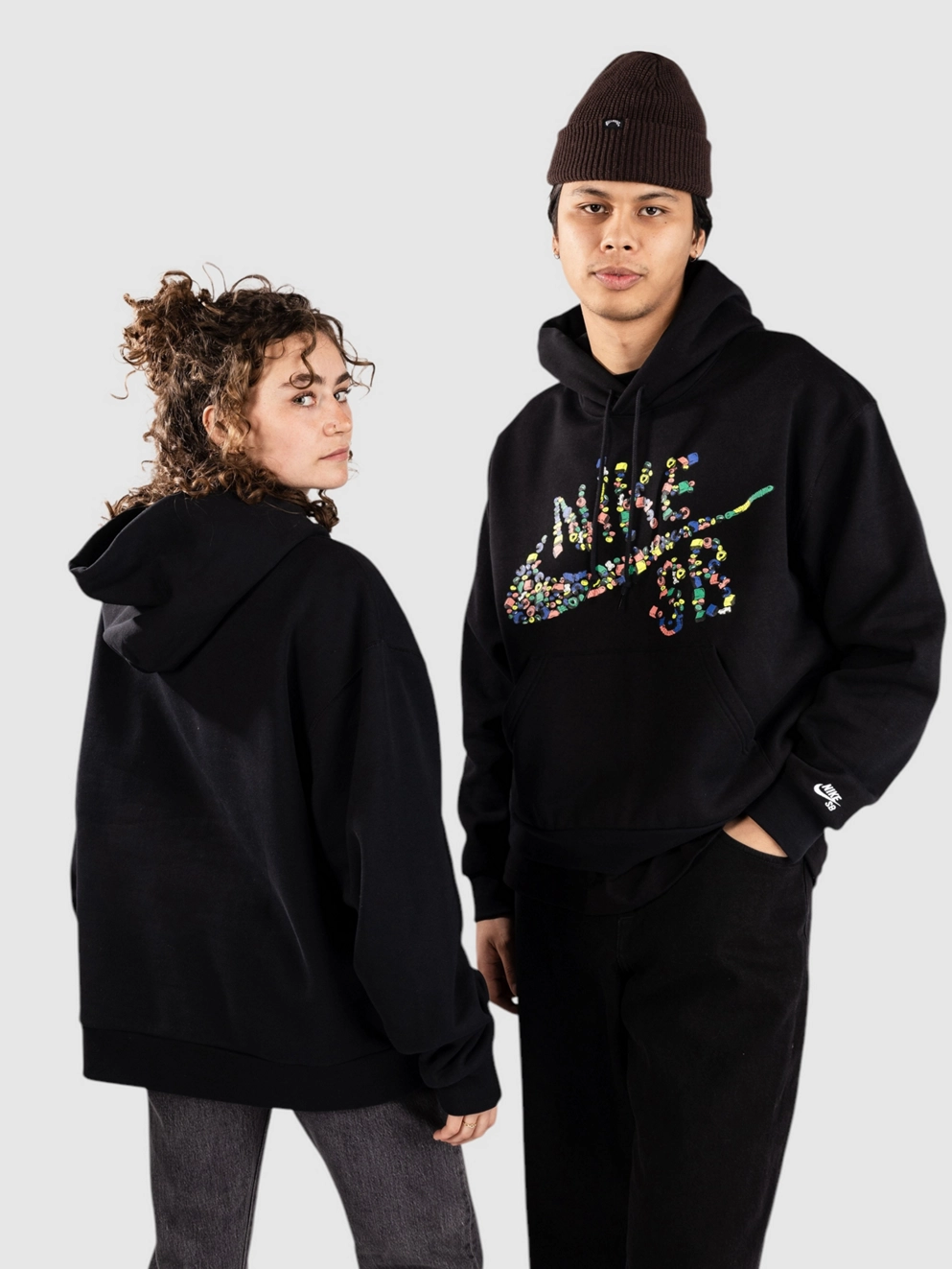 Nike SB Fleece Pull-Over Skate Hoodie black/white