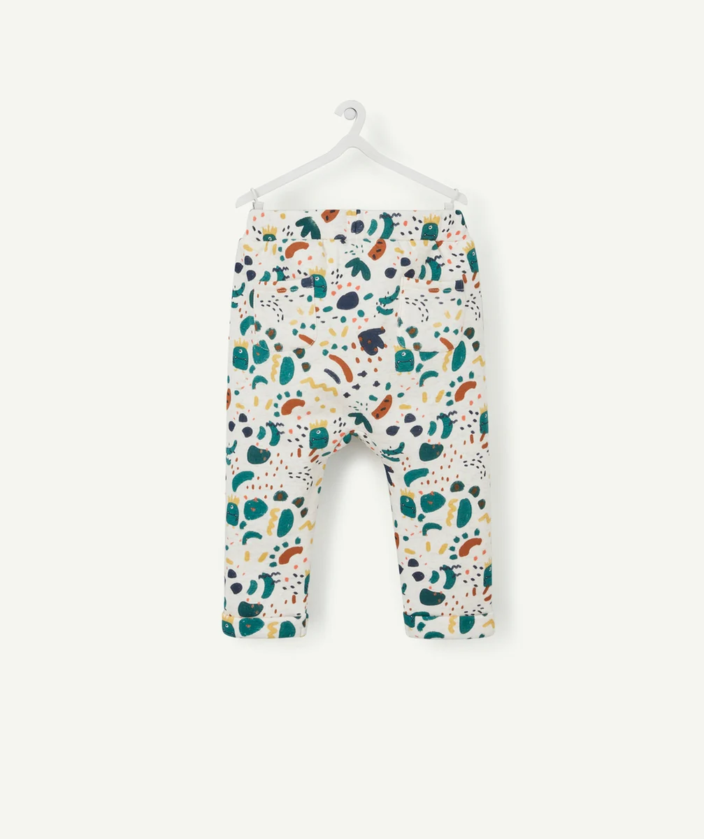 PANTALON SAROUEL IMPRIMÉ DE COULEURS EN FIBRES RECYCLÉES