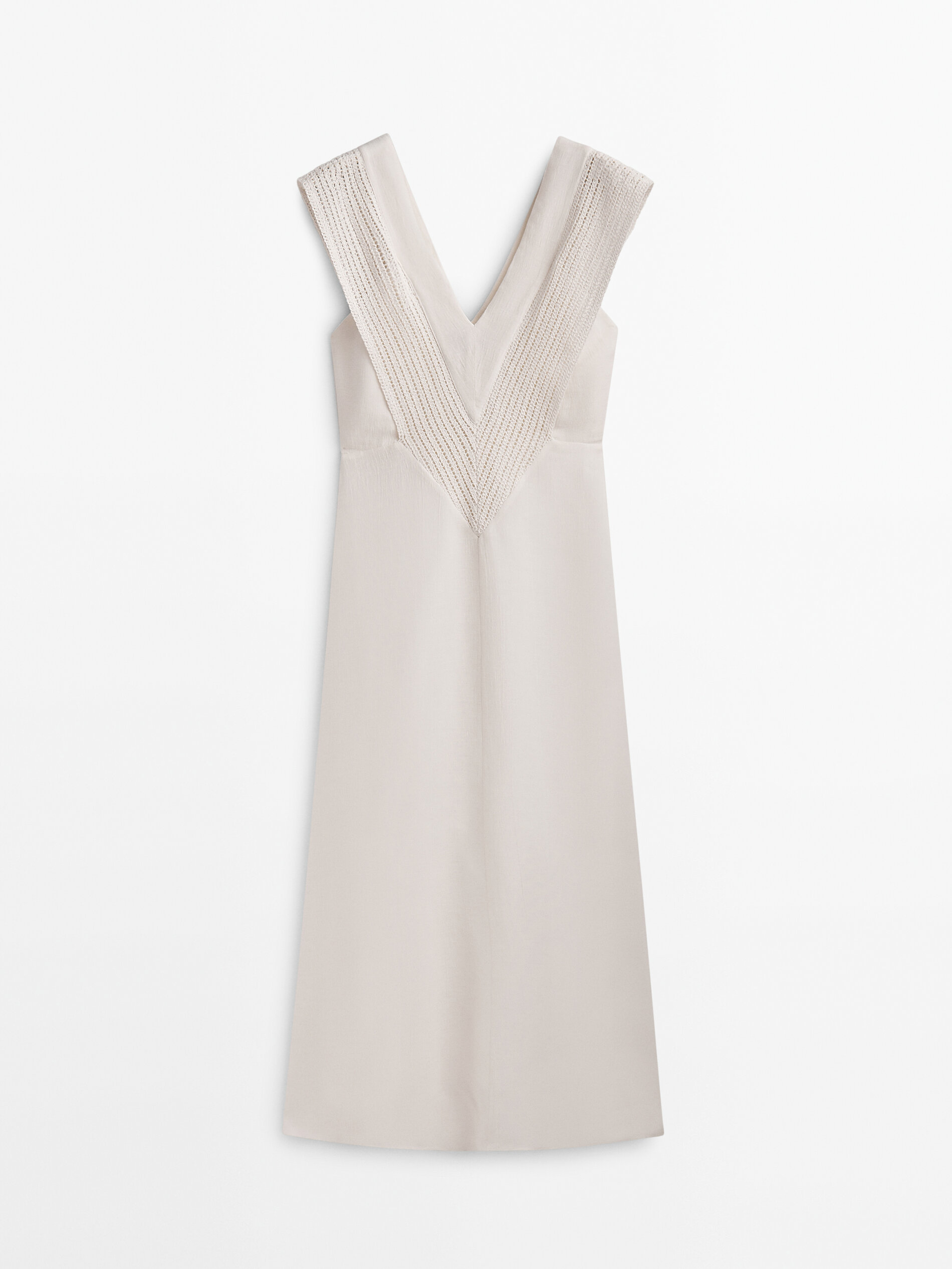 Vestido amplo de crochê - BRANCO