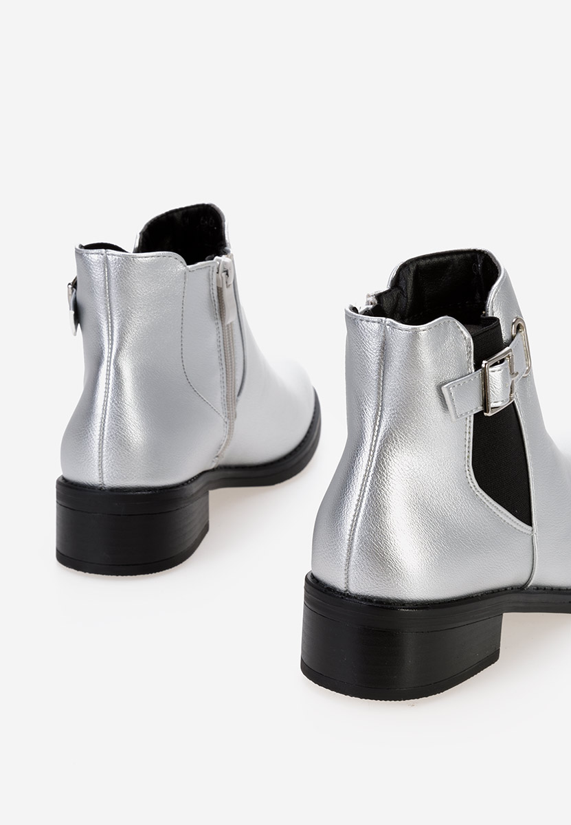Boots femme argent Zuneta
