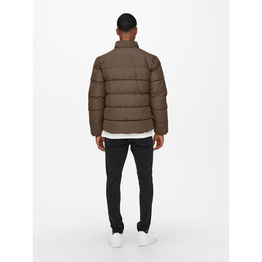 ONLY & Sons Melvin Life Puffer Jakke, Hot Fudge, L