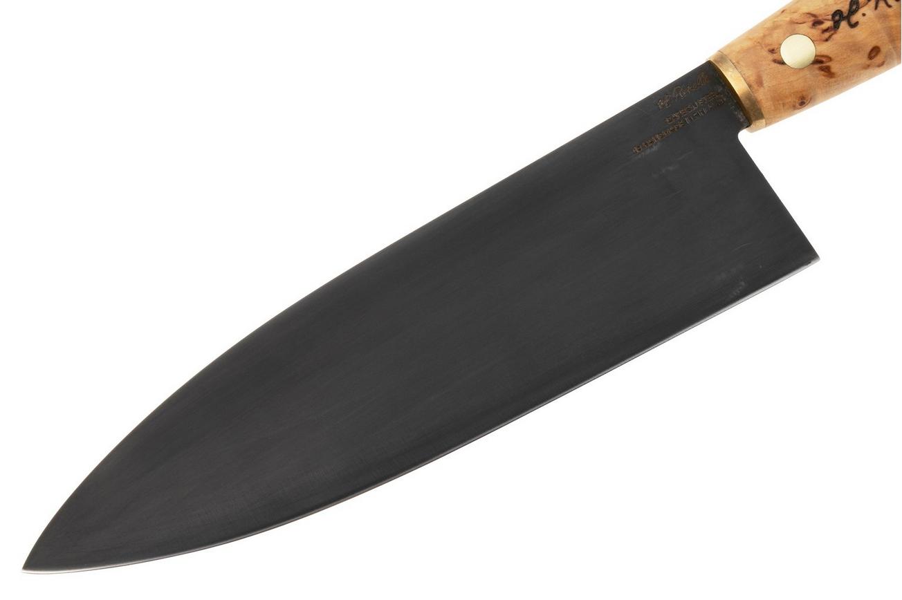 Roselli Gyuto Chef Knife R770 Carbon Steel, Curly Birch, koksmes, 19.5 cm