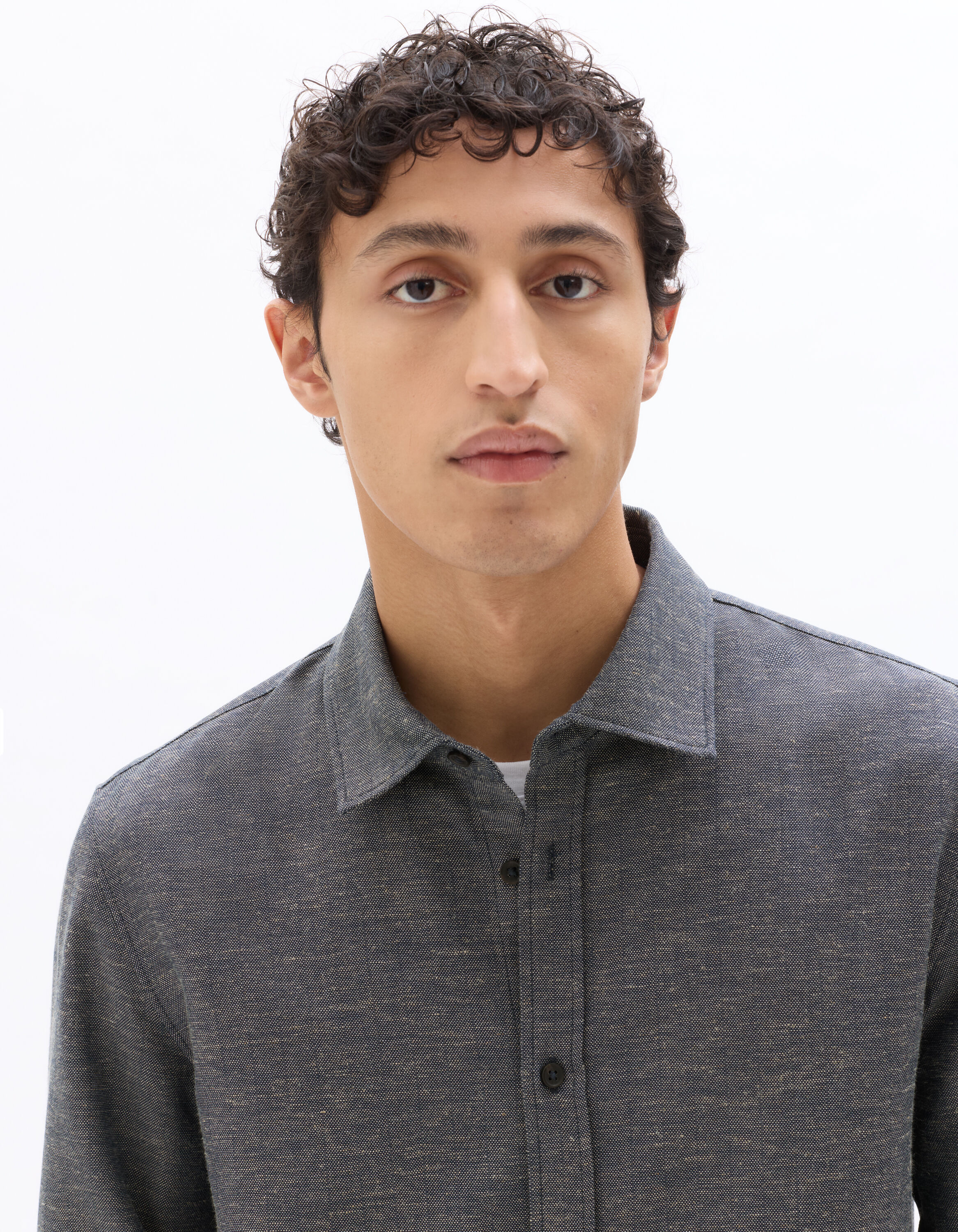 Chemise regular chinée - bleu