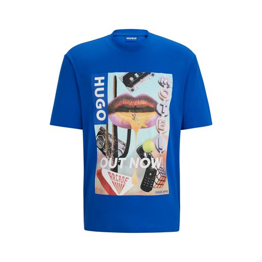 Hugo Blue Kortærmet T-shirt, Open Blue, S