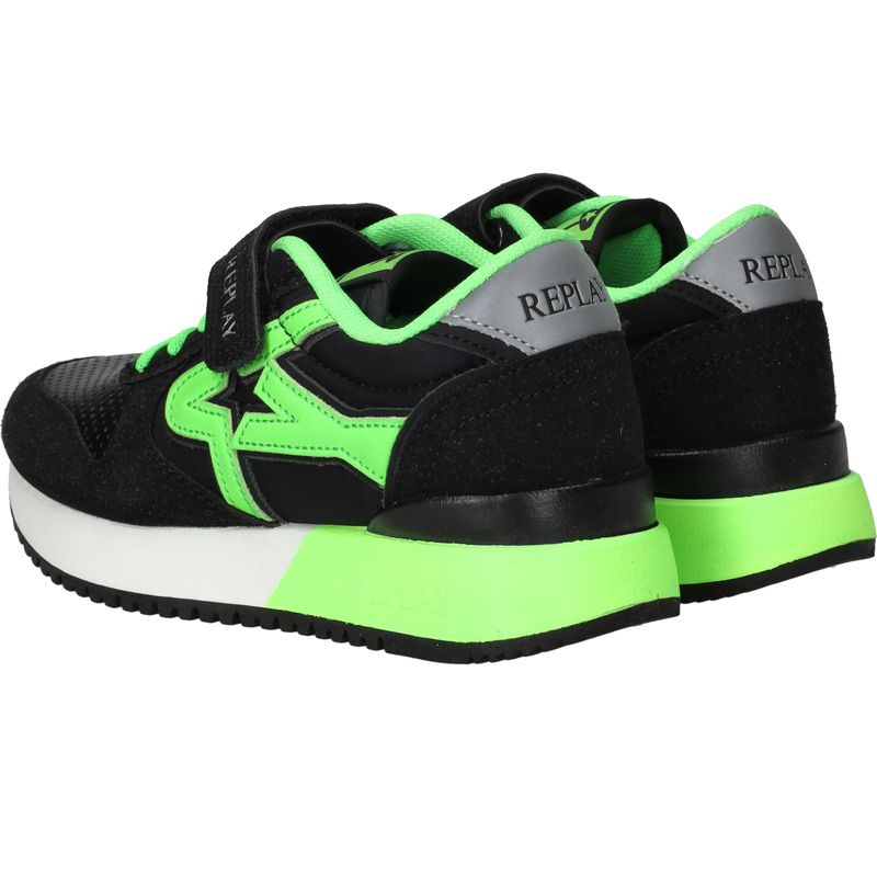 Replay Fiber JR 7 Sneakers Zwart Jongens
