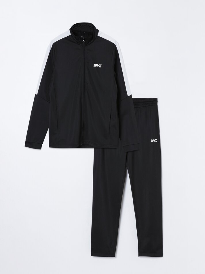 Conjunto de fato de treino desportivo - Preto