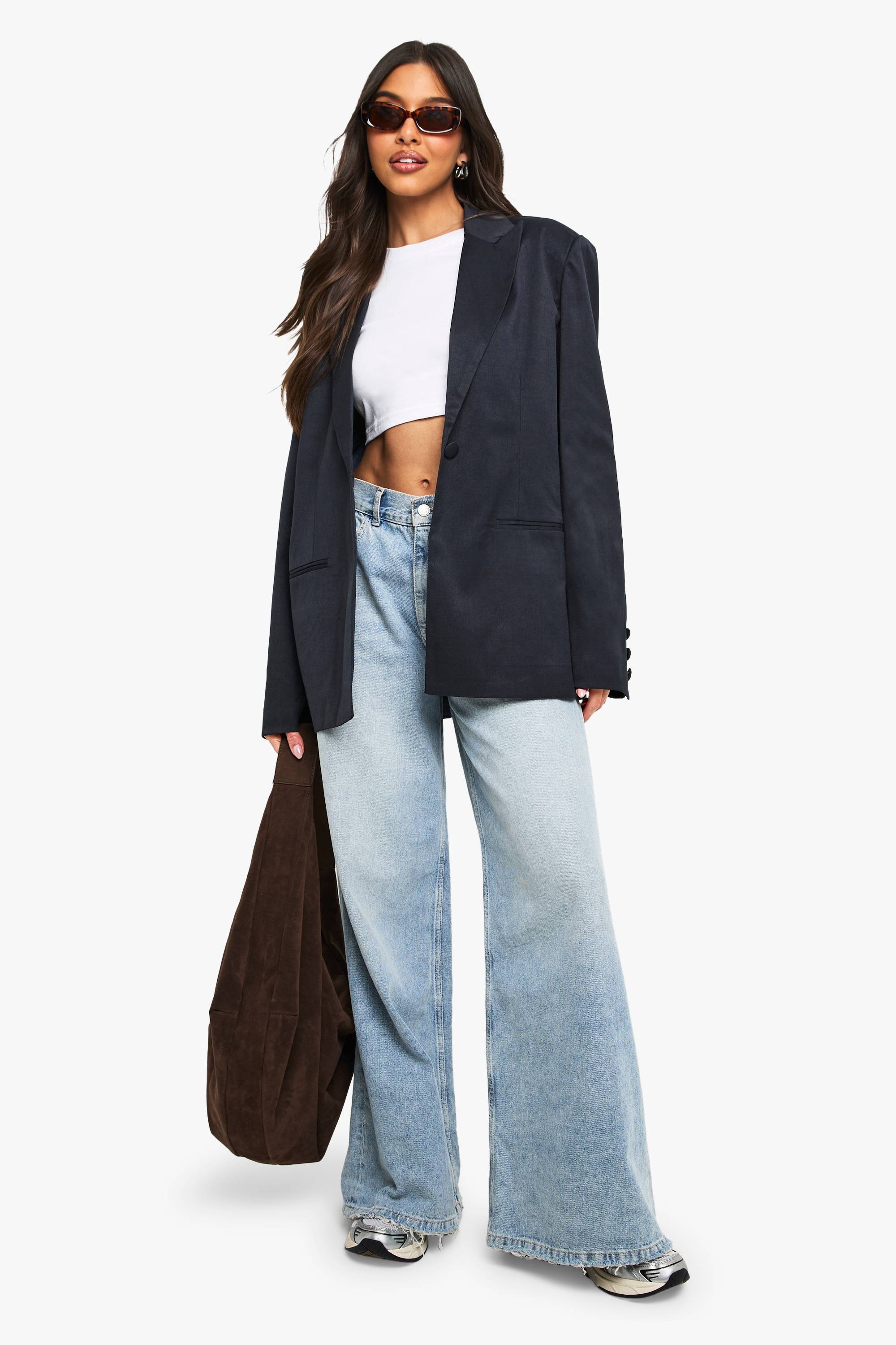 boohoo Tailleur Blazer à Simple Boutonnage