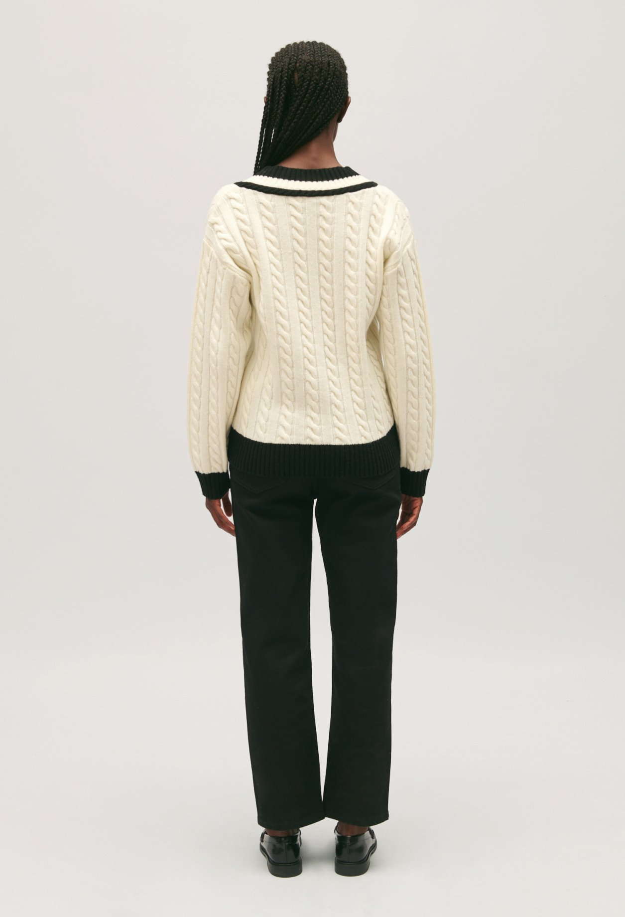 Pull maille torsadee