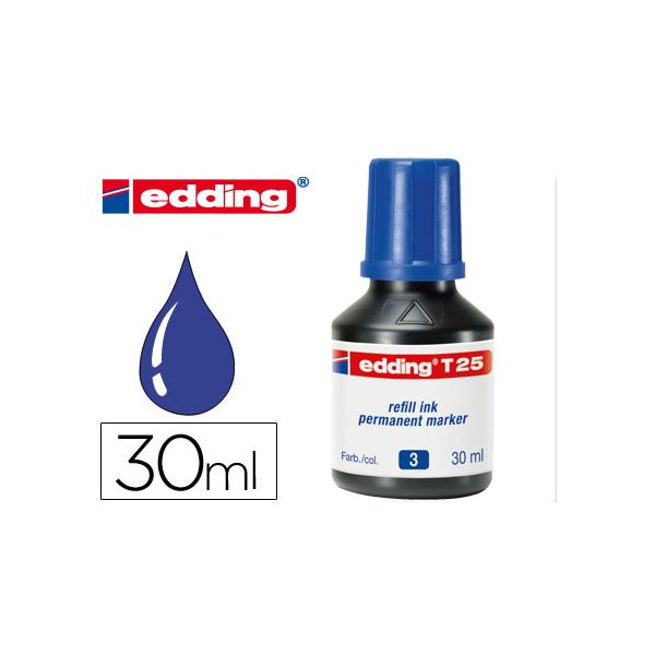 Edding Tinta p/ Recarga Marcadores Permanentes T25 Azul 30ml