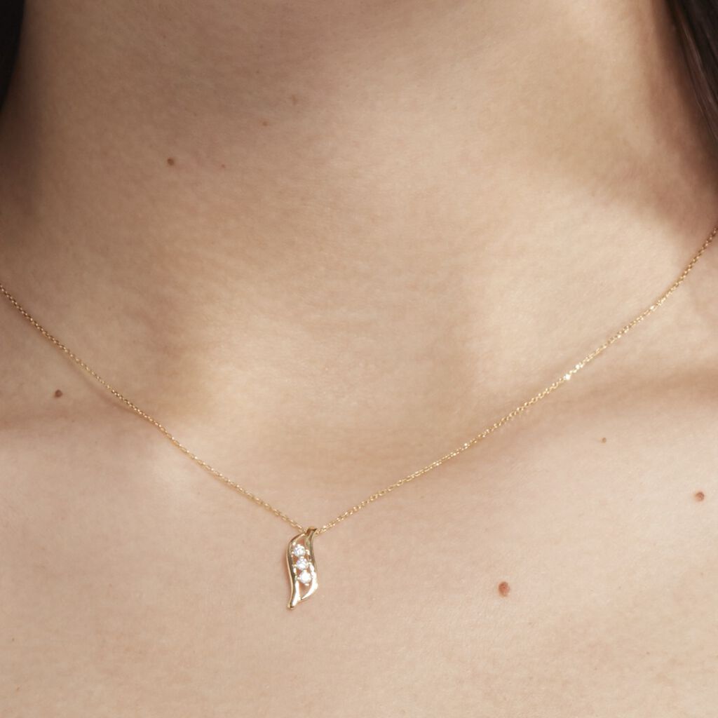 Collier Caline Or Jaune Diamant