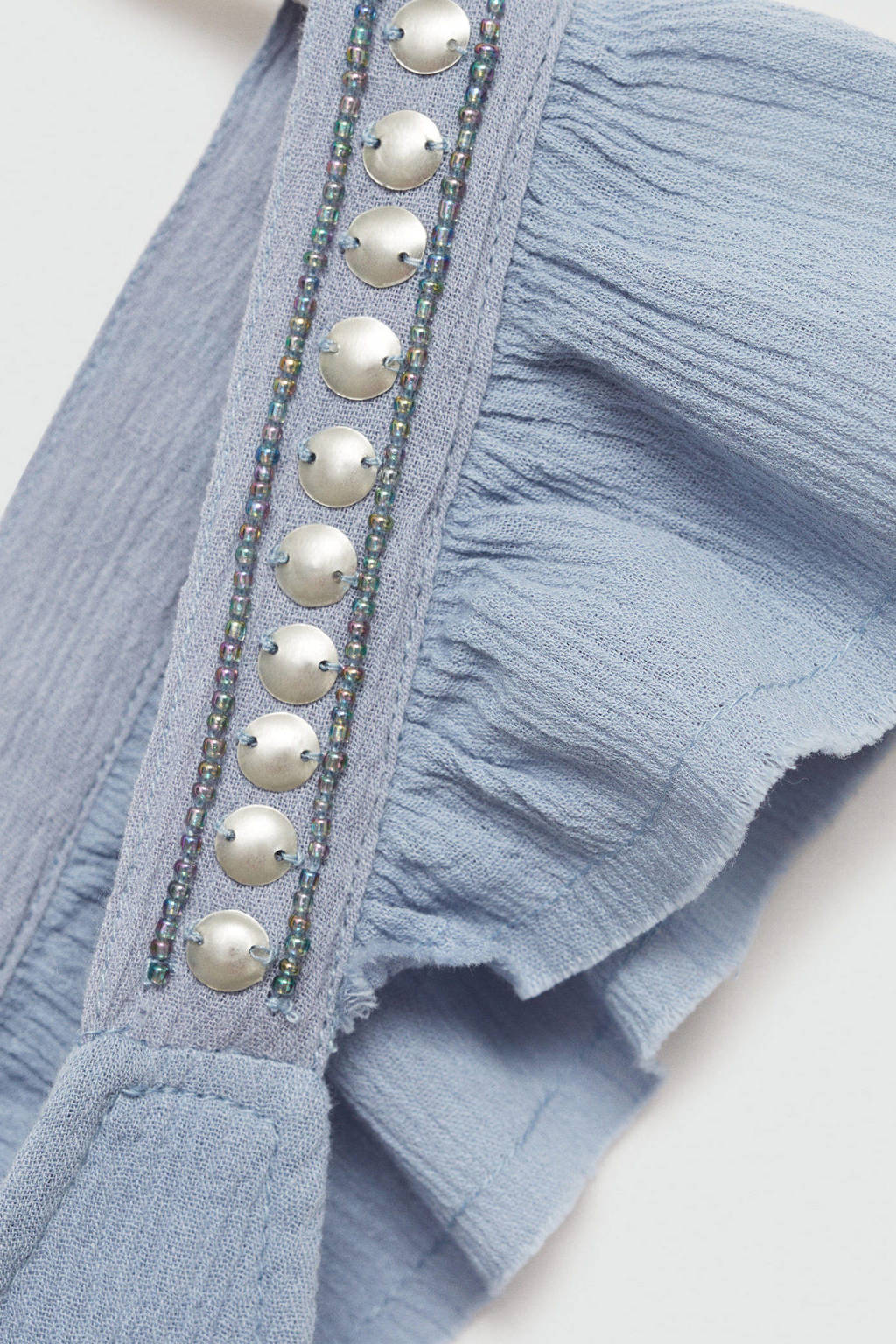 MANGO TEEN crop top lichtblauw