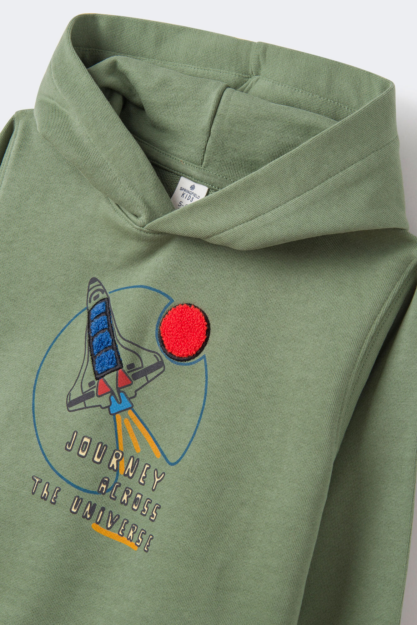 Moletom infantil com estampa de nave espacial