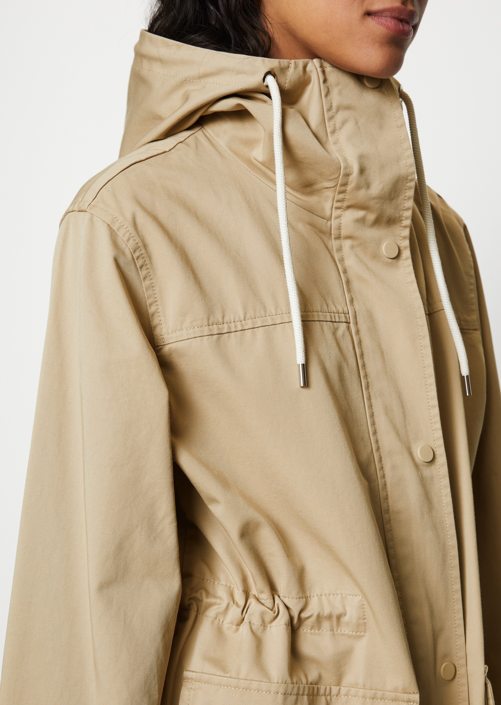 Parka relaxedaus Bio-Baumwoll-Twill