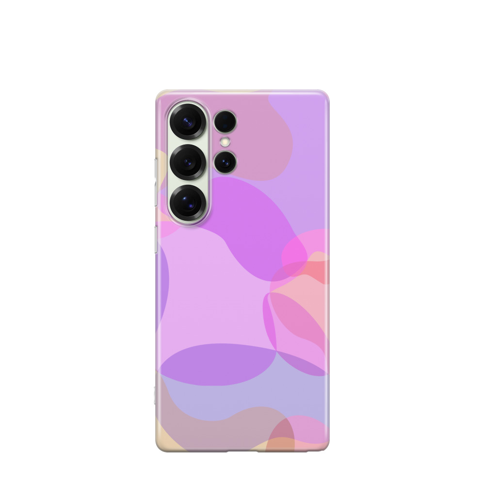 Samsung Galaxy S25 Ultra Gummi Hülle Farbenfantasie - Lila-Violett