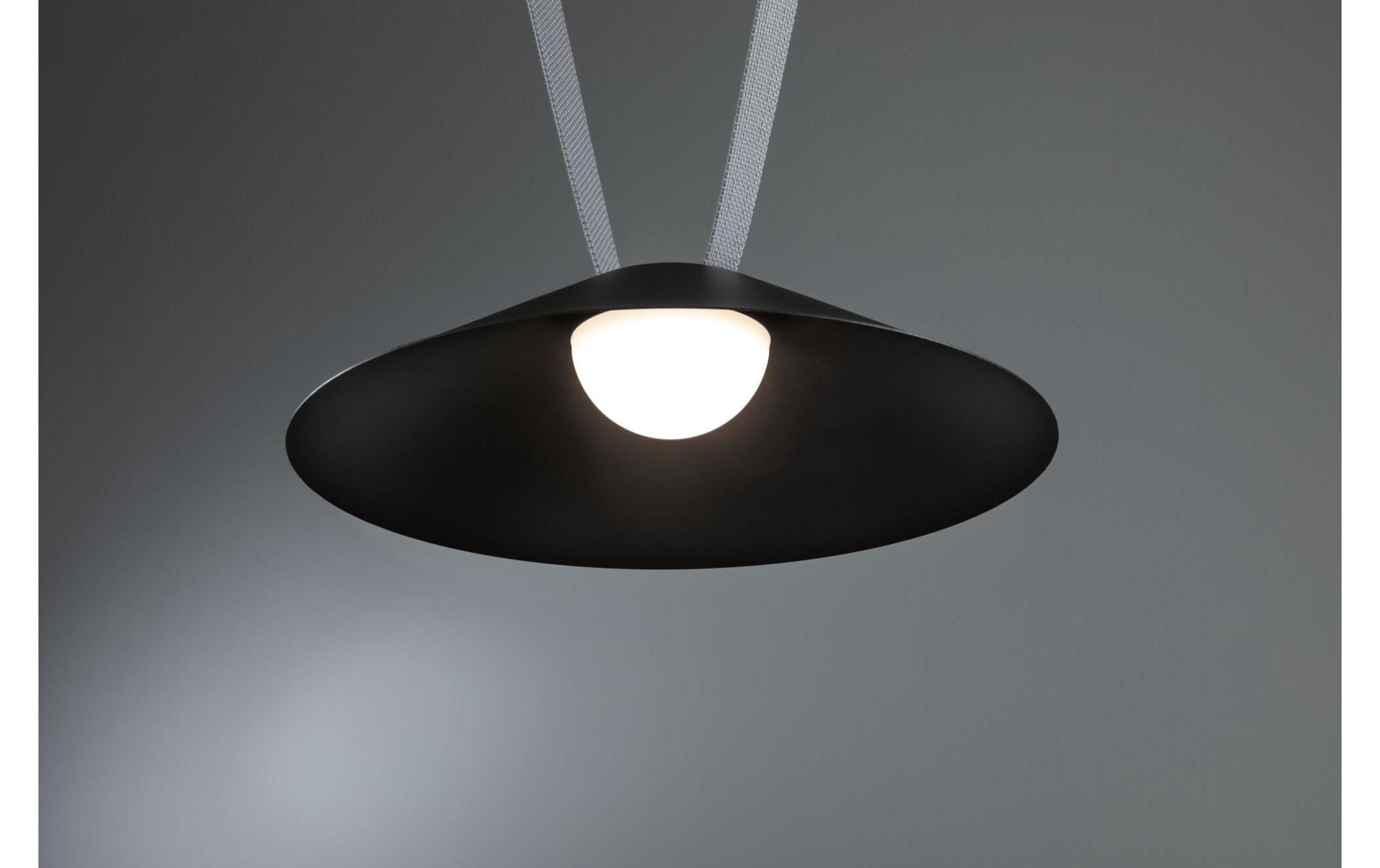 ULine Pendel Cone 350 mm, 3000 K, 90 Ra, Aluminium, SchwarzGurt-System-Leuchte