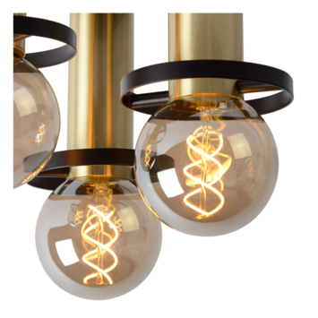 Lucide plafonnière Anaka 3x60W zwart