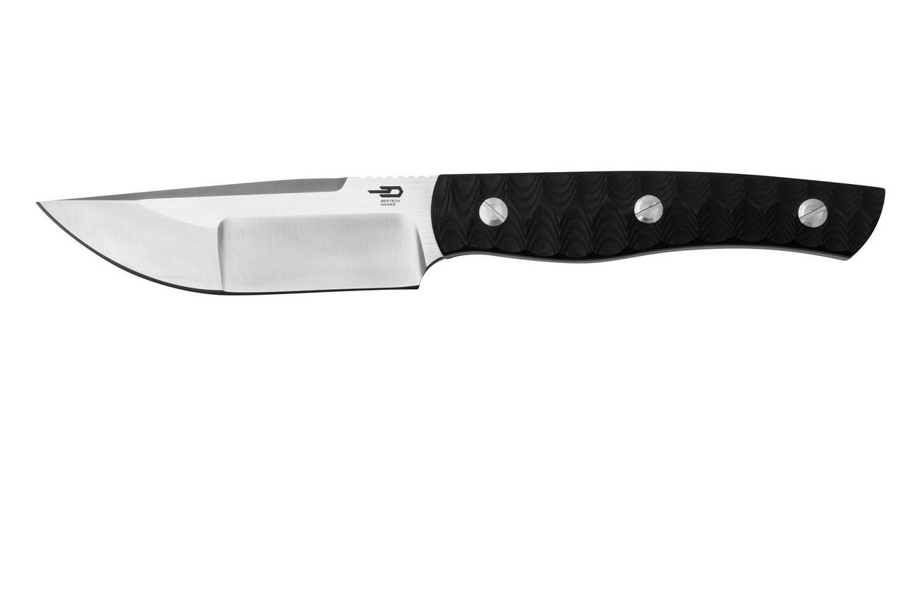 Bestech Heidi Blacksmith #2 Hollow Compound Grind, Satin, Carbon Fiber BFK04A vaststaand mes