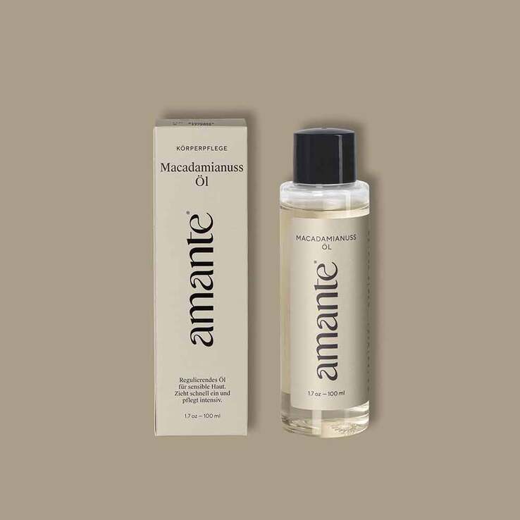 Macadamianussöl 100% rein Hautpflegeöl Amante, 100 ml